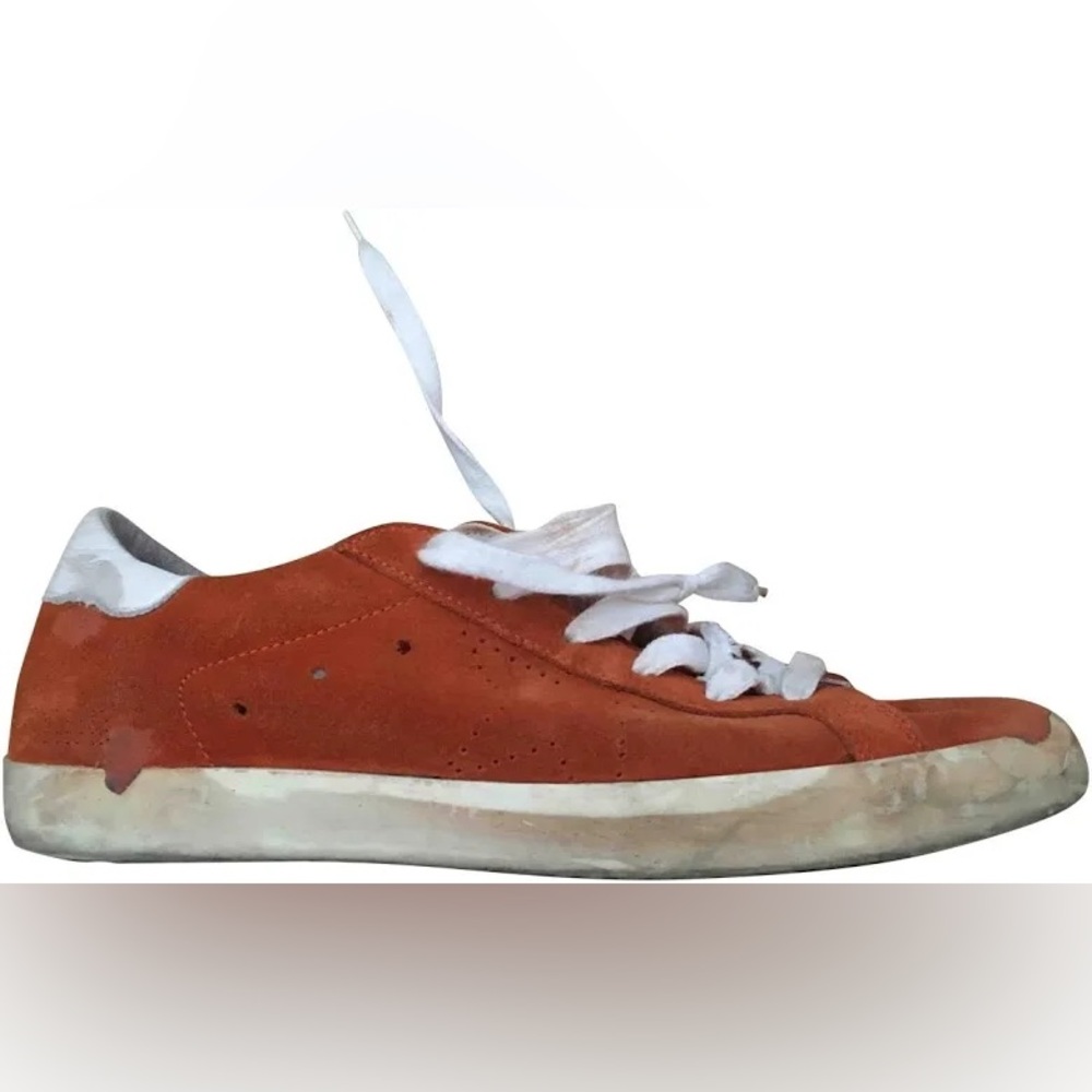 Golden goose orange sneakers